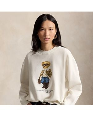 Ralph Lauren Winter Polo Bear Fleece Crewneck - Natural