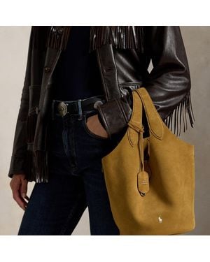 Polo Ralph Lauren Polo Play Suede Tote - Brown