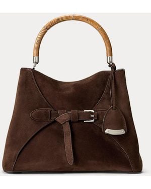 Ralph Lauren Borsa Ralph Lauren in vitello scamosciato - Marrone