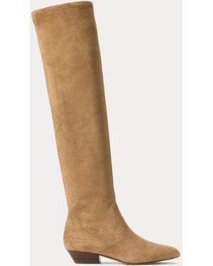 Ralph Lauren Bota Alta Weslee De Ante De Oveja - Marrón