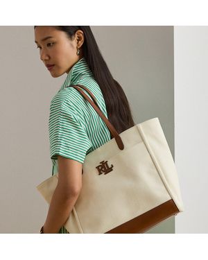 Ralph Lauren Canvas Large Cameryn Tote Bag - Green