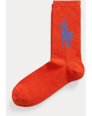 Polo Ralph Lauren Big Pony Crew Socks - Red