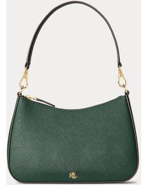 Ralph Lauren Ralph Lauren Crosshatch Leather Medium Danni Bag - Green