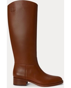Ralph Lauren Kyle Calfskin Tall Boot - Brown