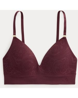 Ralph Lauren Paisley Wireless Bra - Red