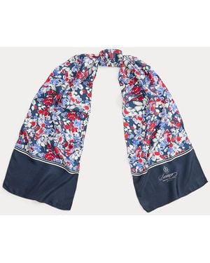 Ralph Lauren Floral Silk Scarf - Blue