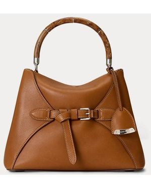 Ralph Lauren Ralph Lauren The Ralph Calfskin Top Handle - Brown