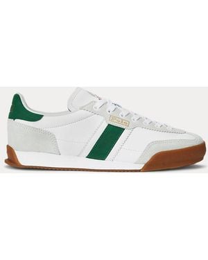 Polo Ralph Lauren Hester Leather-Suede Trainer - Green