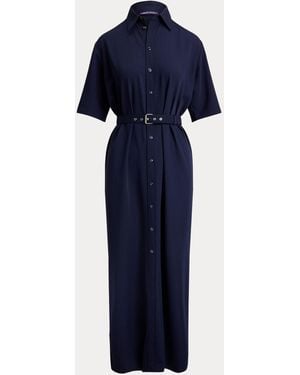 Ralph Lauren Tageskleid Carol Aus Wollgabardine - Blau