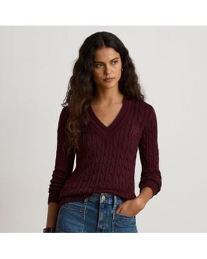 Ralph Lauren Maglia da cricket a trecce - Viola