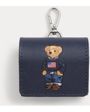 Polo Ralph Lauren Polo-Bear-Lederetui Für Airpods Pro 3 - Blau