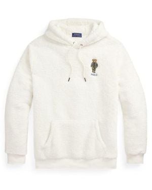 Polo Ralph Lauren Polo Bear Pile Fleece Hoodie - White