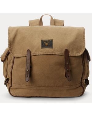 RRL Leather-Trim Canvas Backpack - Natural