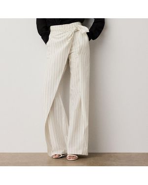 Ralph Lauren Rennie Striped Washed Trousers - White