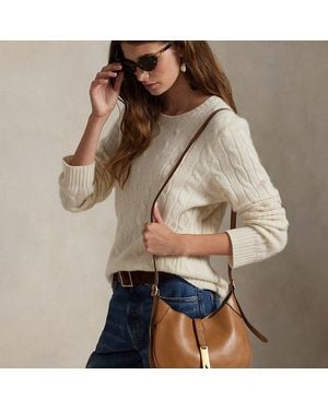 Polo Ralph Lauren Polo Id Leather Small Shoulder Bag - Brown