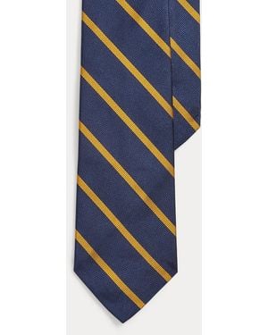 Polo Ralph Lauren Striped Silk Repp Narrow Tie - Blue