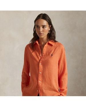 Ralph Lauren Classic Fit Linen Shirt - Orange