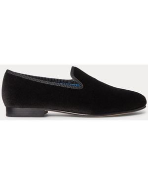 Polo Ralph Lauren Pantofole Paxton in velluto - Bianco