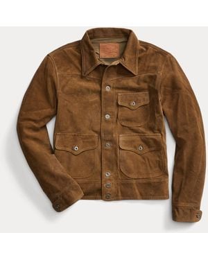RRL Roughout Suede Jacket - Brown