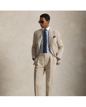 Ralph Lauren Striped Seersucker Suit Trouser - Natural