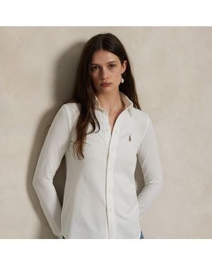Polo Ralph Lauren Knit Cotton Oxford Shirt - White