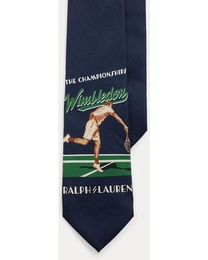 Polo Ralph Lauren Zijden Keperstof Wimbledon Stropdas - Blauw