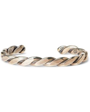 Ralph Lauren Twisted Sterling Sliver Cuff In Silver - Size X Small - Natural