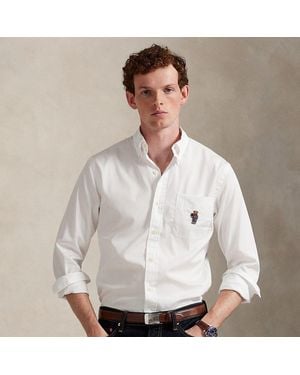 Ralph Lauren Custom Fit Polo Bear Poplin Shirt - Gray