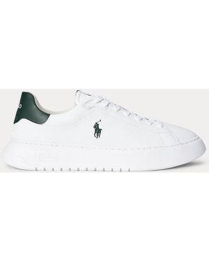 Polo Ralph Lauren Sneaker RLite Court in pelle martellata - Bianco