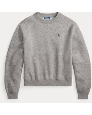 Polo Ralph Lauren Sudadera De Felpa Con Cuello Redondo - Gris
