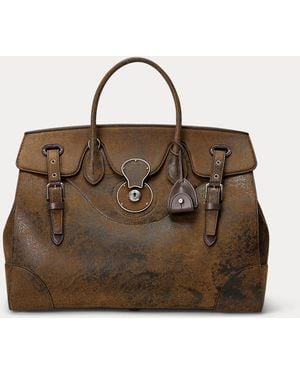 Ralph Lauren Tasche Soft Ricky 40 Aus Peaching-Denim - Braun
