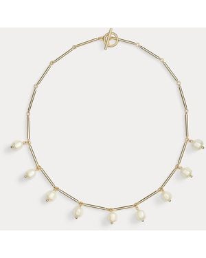 Ralph Lauren Collana placcata oro con perle - Metallizzato