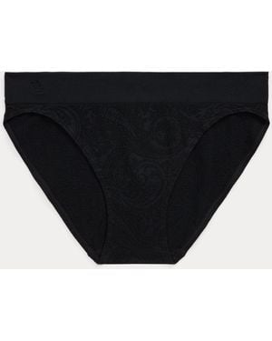 Ralph Lauren Slip bikini in jersey motivo cashmere - Nero