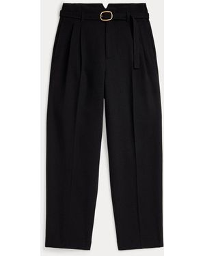 Polo Ralph Lauren Pantaloni affusolati in lana con cintura - Nero