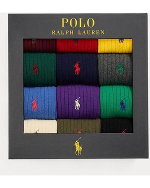 Ralph Lauren Set regalo 12 calze sportive con pony - Multicolore