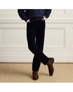 Ralph Lauren Straight Fit Velvet Five-Pocket Pant - Black