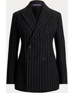 Ralph Lauren Ramona Striped Washed Jacket - Black