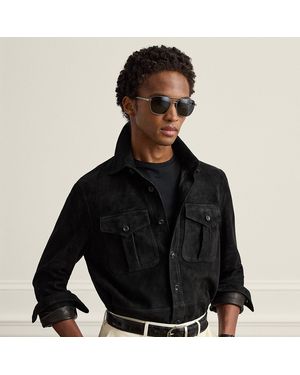 Ralph Lauren Ralph Lauren Suede Overshirt - Black