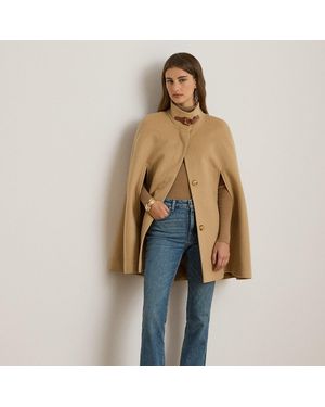 Ralph Lauren Cape Mit Schornsteinkragen Und Schnalle - Natur