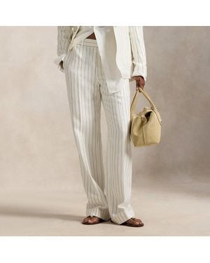 Polo Ralph Lauren Relaxed Straight Hemp Trousers - Natural