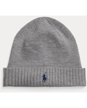 Polo Ralph Lauren Signature Pony Wool Beanie - Grey