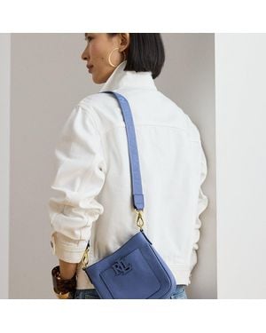 Ralph Lauren Pebbled Leather Small Cameryn Crossbody - Blue
