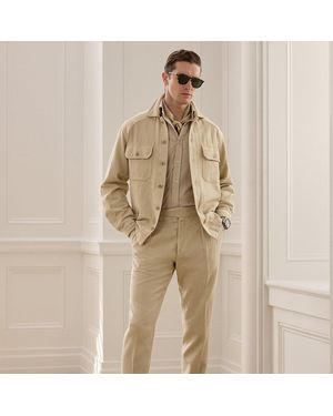 Ralph Lauren Hand-Tailored Cotton-Linen Trousers - Natural