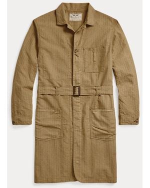 RRL Manteau Rayé En Lin Et Coton - Neutre