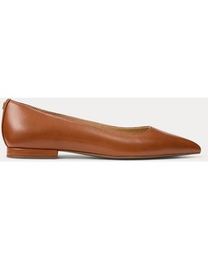 Ralph Lauren Londyn Leather Ballet Flat - Brown