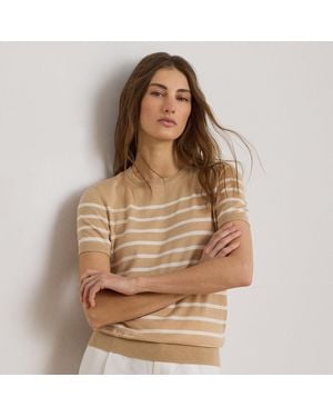 Ralph Lauren Striped Short-Sleeve Jumper - Brown