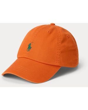Polo Ralph Lauren The Iconic Cotton Chino Ball Cap - Orange