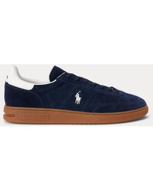 Ralph Lauren Bedford Suede Trainer - Blue