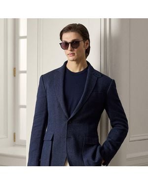 Ralph Lauren Glenn Hand-Tailored Herringbone Jacket - Blue