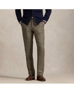 Polo Ralph Lauren Straight Fit Houndstooth Twill Pant - Gray